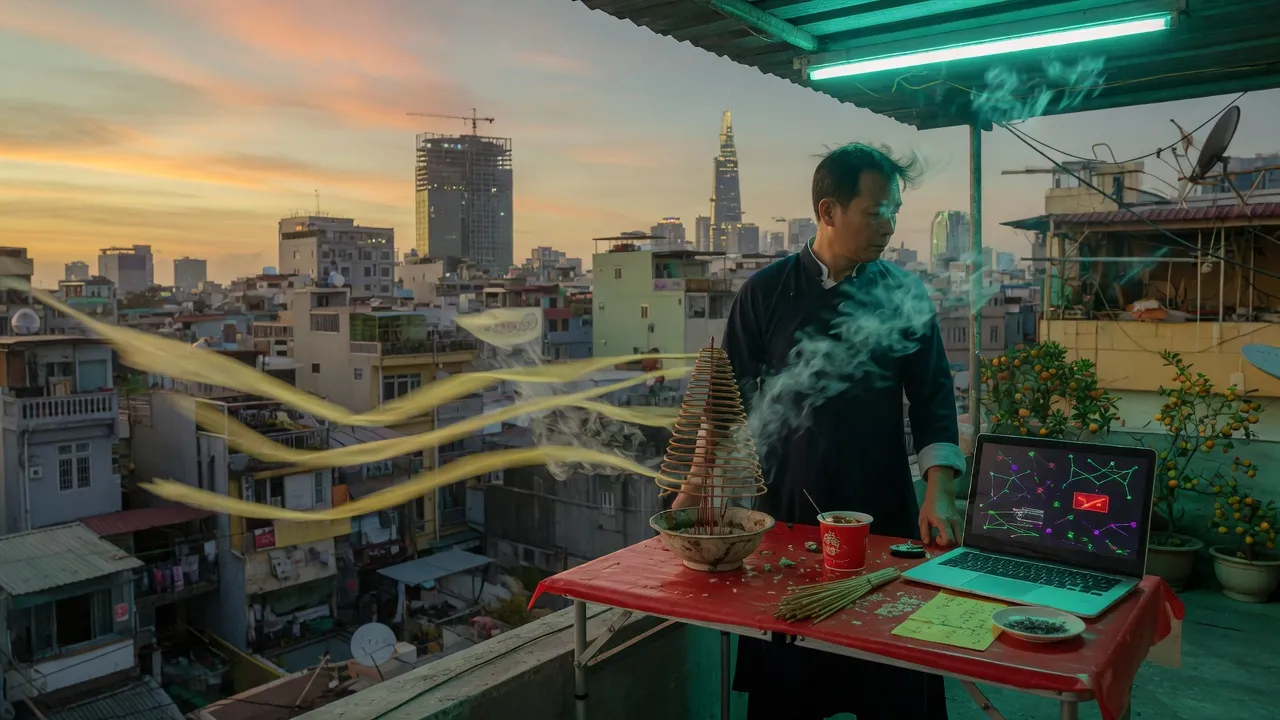 Minh họa Chương 140 — Đàn tế trên sân thượng